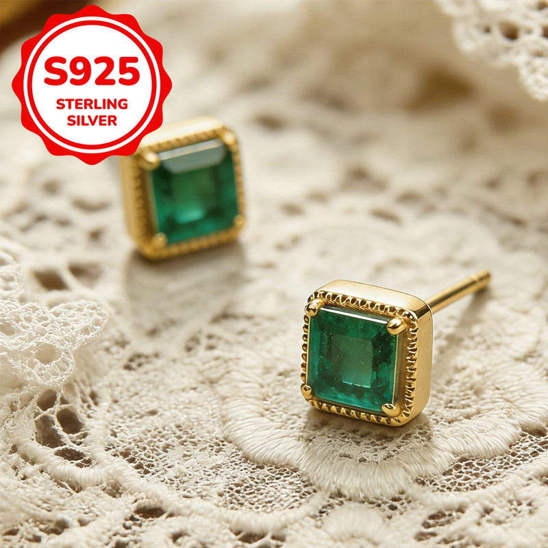 Mother's Day S925 Silver Zirconia Stud Earrings