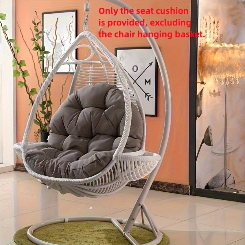 Indoor Outdoor Egg Chair Pad, Heavy Weight Fabric Durable, Soft Filling Like Clouds, User-Friendly Ties Fixation, for Study And Sunbathing, Suspended Seating Mat