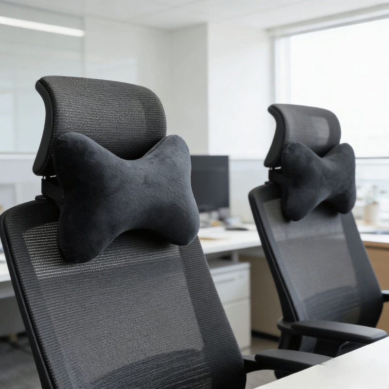TEMU Travel-friendly Soft Neck Pillow, Designed Specifically For Car Use With Shearling Material, Providing Support . Its Ergonomic Shape Is Suitable
