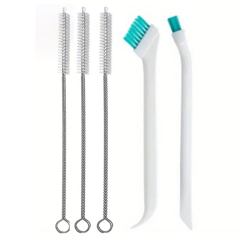 TEMU 5pcs Kitchen Cleaning Brush Set - Water Cup, Bottle, And Milk Cup Spiral Brush Set, Manual, No Electricity Needed, Ideal For Home Use