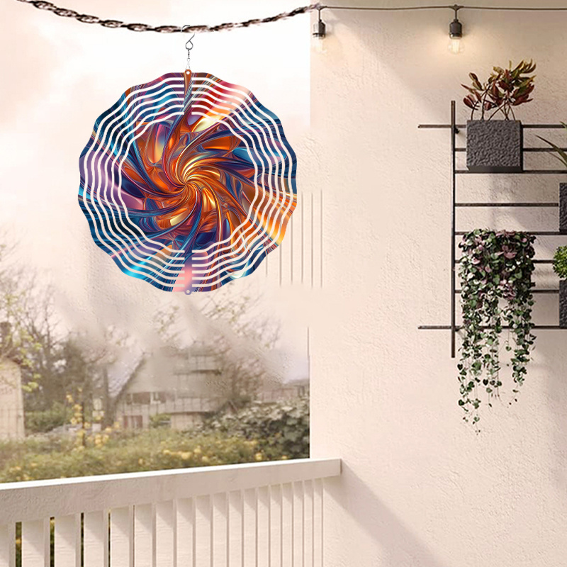 12er-Set Windspinner 10,2 Cm Aus Alu - Sublimationsrohlinge Für Garten-Deko, Kinetische Kunst