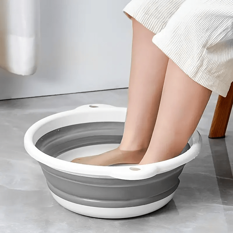 36.5Cm Foot Bath - Durable Plastic, Suitable for RV, Home And Outdoor Use - Perfect Foot And Hand Cleaning Tool - Thick And Foldable Design, Essential for Dormitory And RV Cleaning And Care