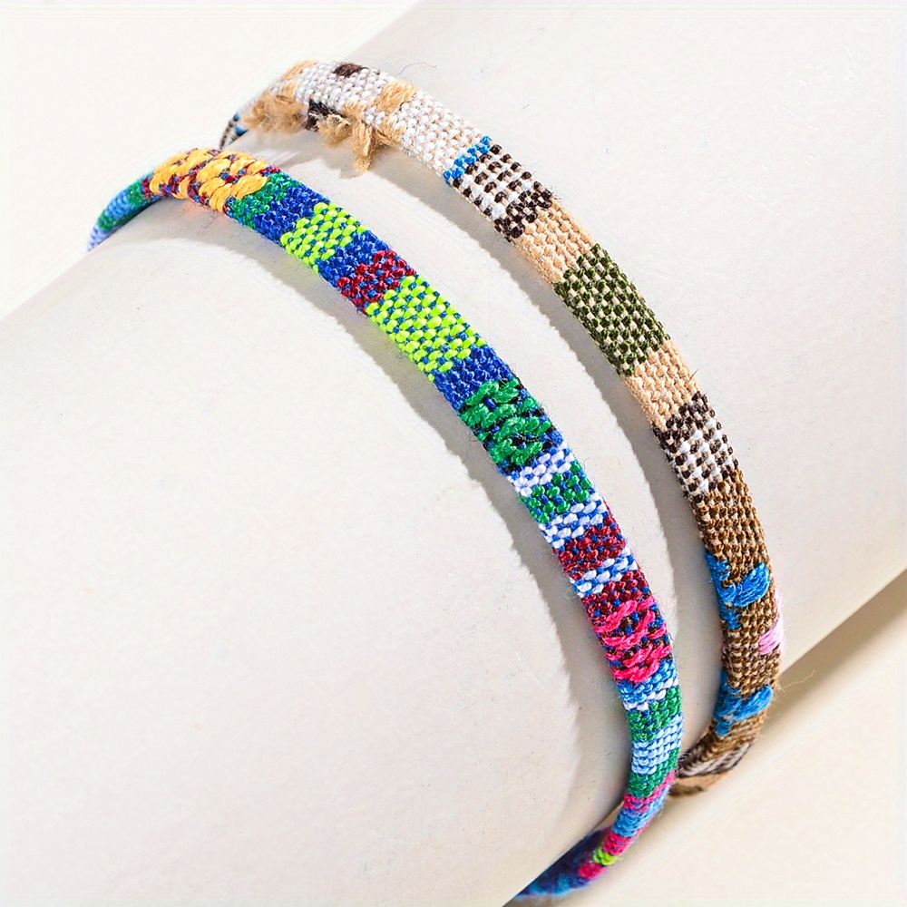 Image of 2pcs Anklet Set! Summer Beach Anklets For Men And Women, Bohemian , Delicate And Fashionable. Adjustable Size, You Are Strolling On The Beach Or Daily Traveling, You Can Charm.