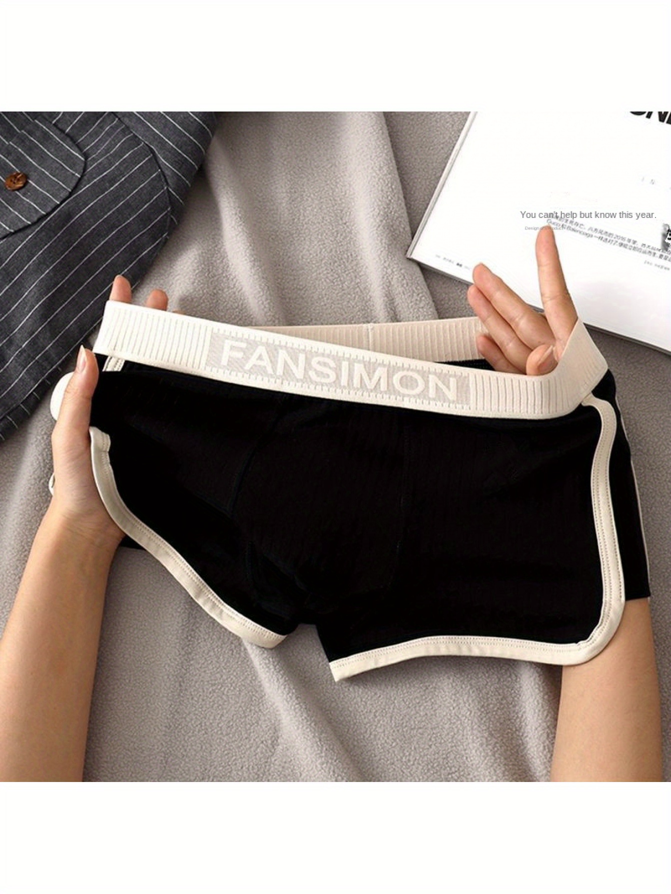 3pcs Men's Boxer Briefs - Breathable Mid-Rise Underwear with Elastic Waistband, Soft Stretch Polyester-Spandex Blend, Non-See-Through Knit Fabric, Solid Colors (Light Blue/Beige/White/Light Khaki) - Machine Washable, Everyday Comfort, Minimalist Design, Durable Construction, High Elasticity