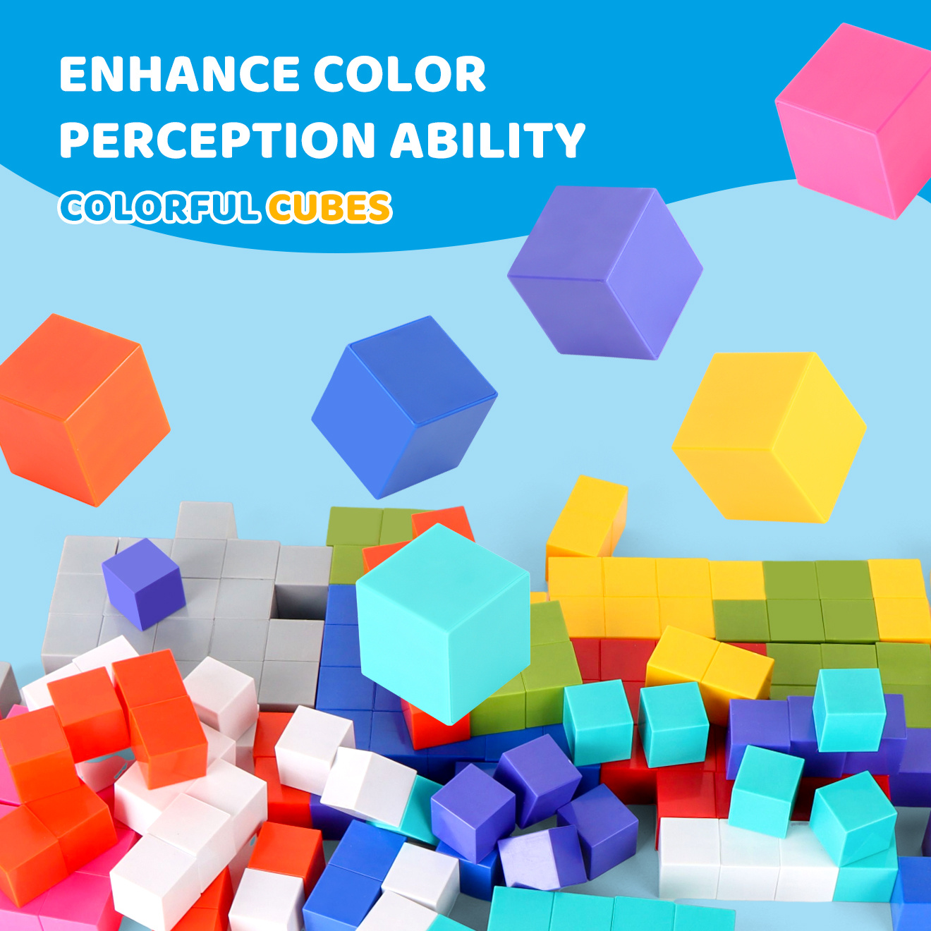 200pcs Colorful Magnetic Building Blocks and Cubes