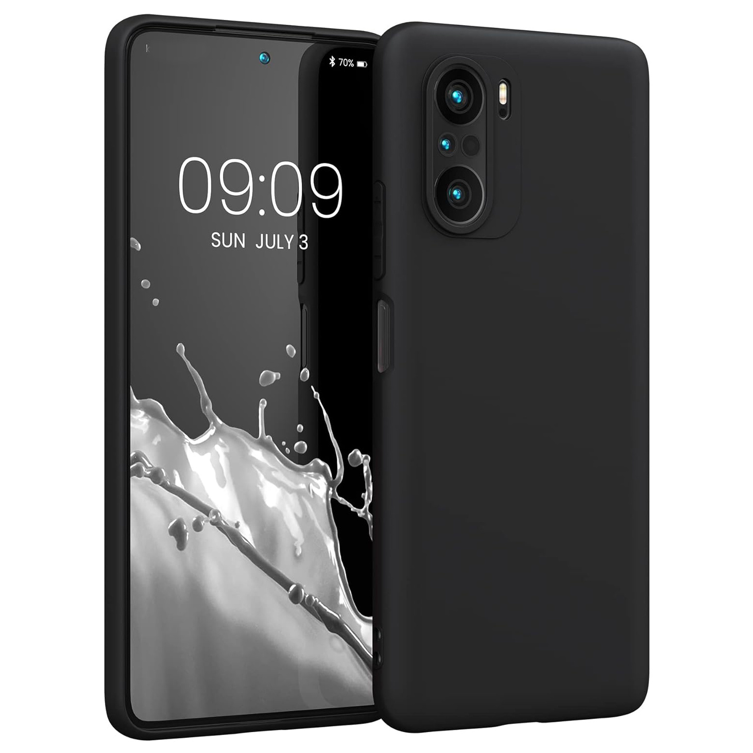 TEMU Phone Case - For Xiaomi Redmi K40 / Mi 11i / Poco F3 Case Slim Shockproof Flexible Black Matt Soft Silicone Protective Phone Case Cover