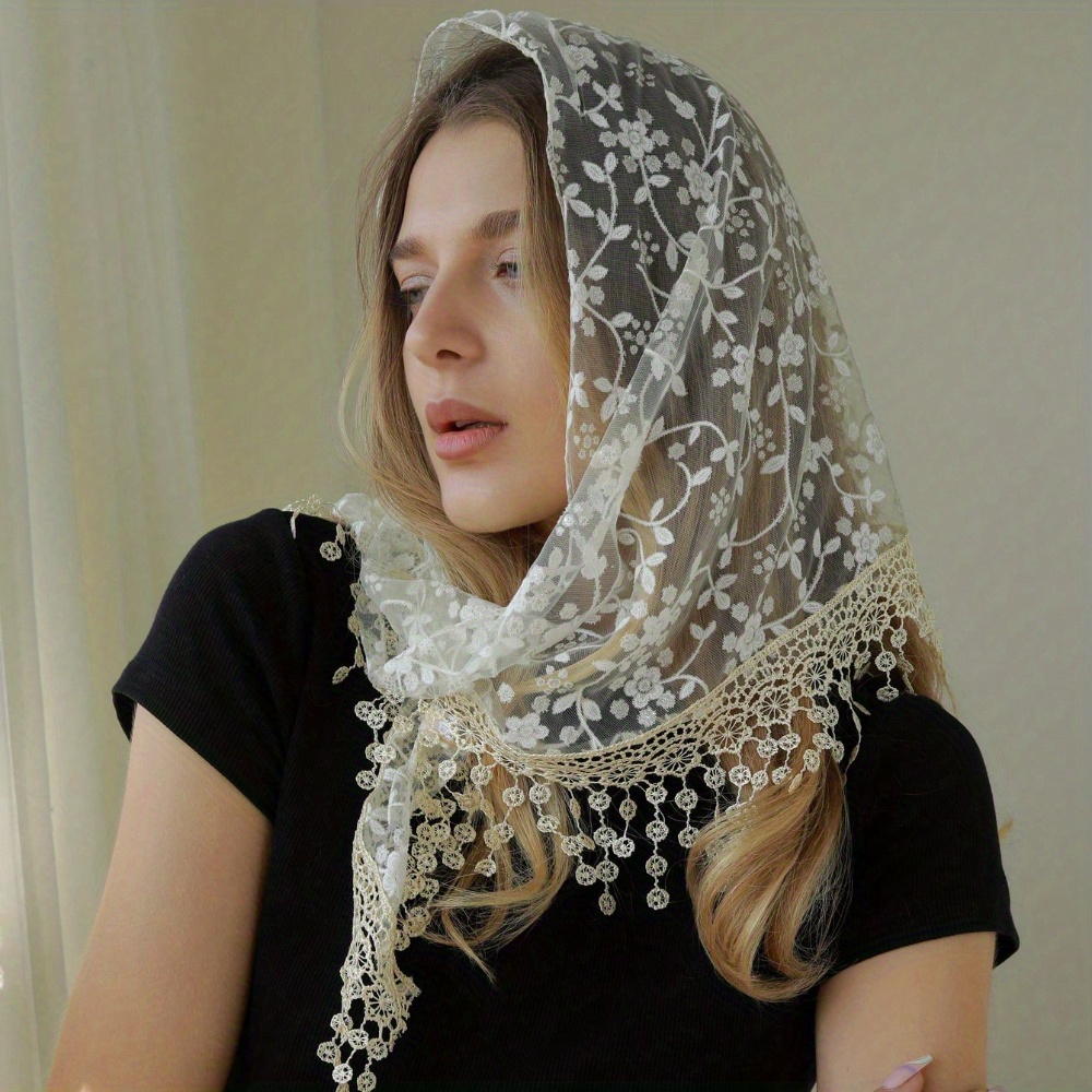 Vintage White Headscarf 1960's Vintage Head Scarf, Prue Silk