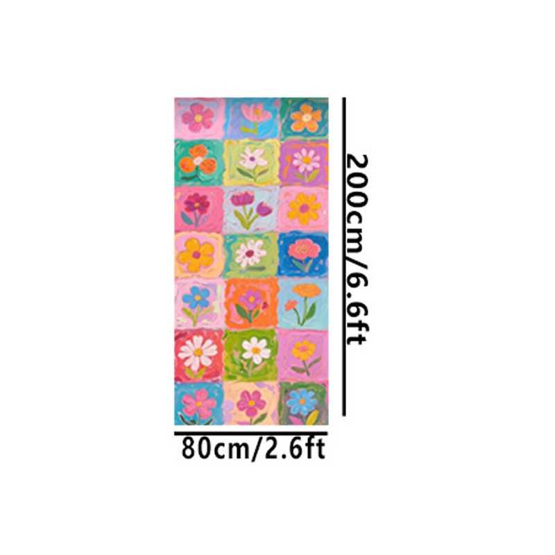 TEMU Velvet 1000g/m², 0.8cm Thickness, 1pc Pastoral Pink Floral Pattern Decorative Bedroom Carpet, Fun Living Room Fluffy Rug, Home Decor For Living