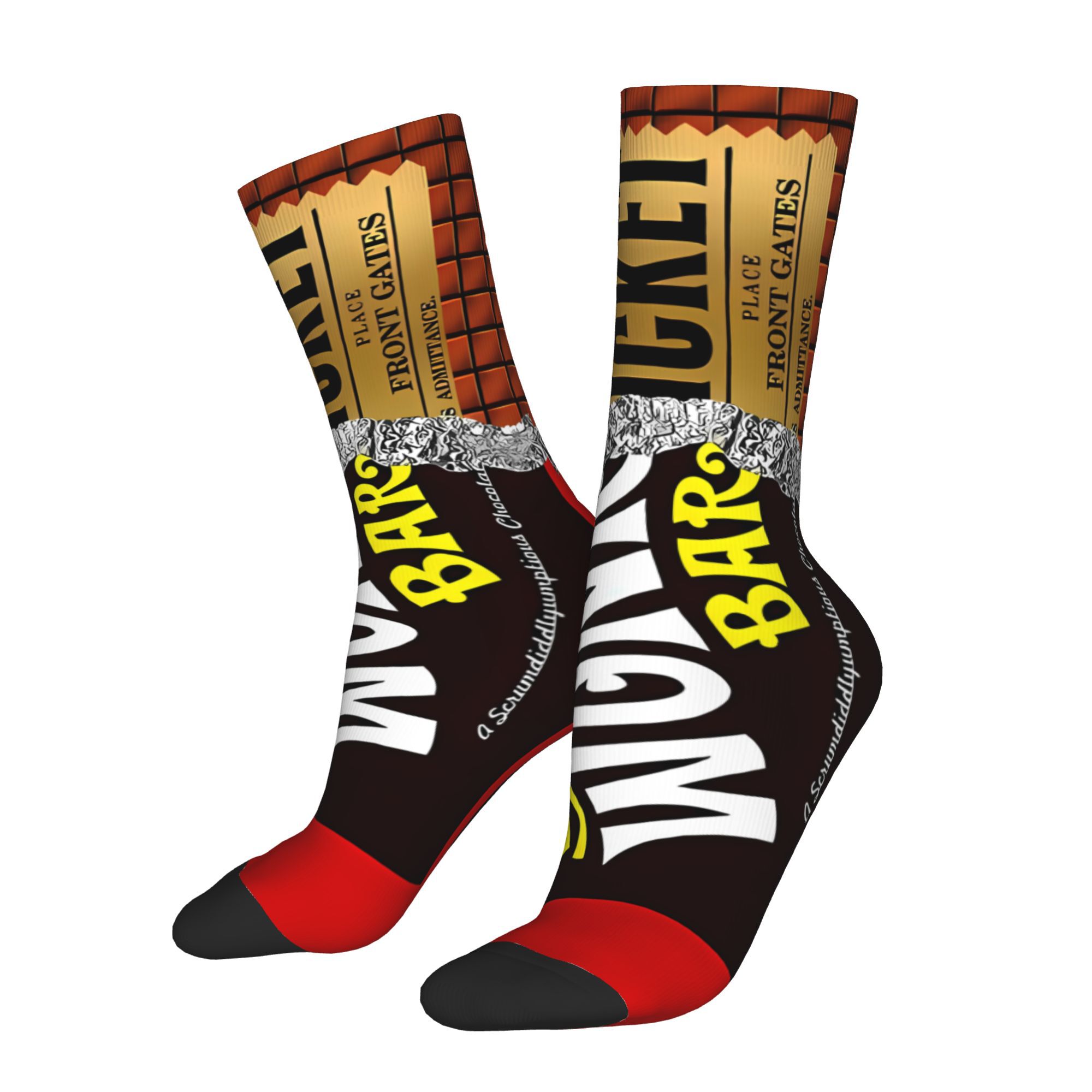 TEMU 1 Pair Biihudu Men's Socks - Full- Print Novelty Crew Socks Suitable For Outdoor & Themed Parties
