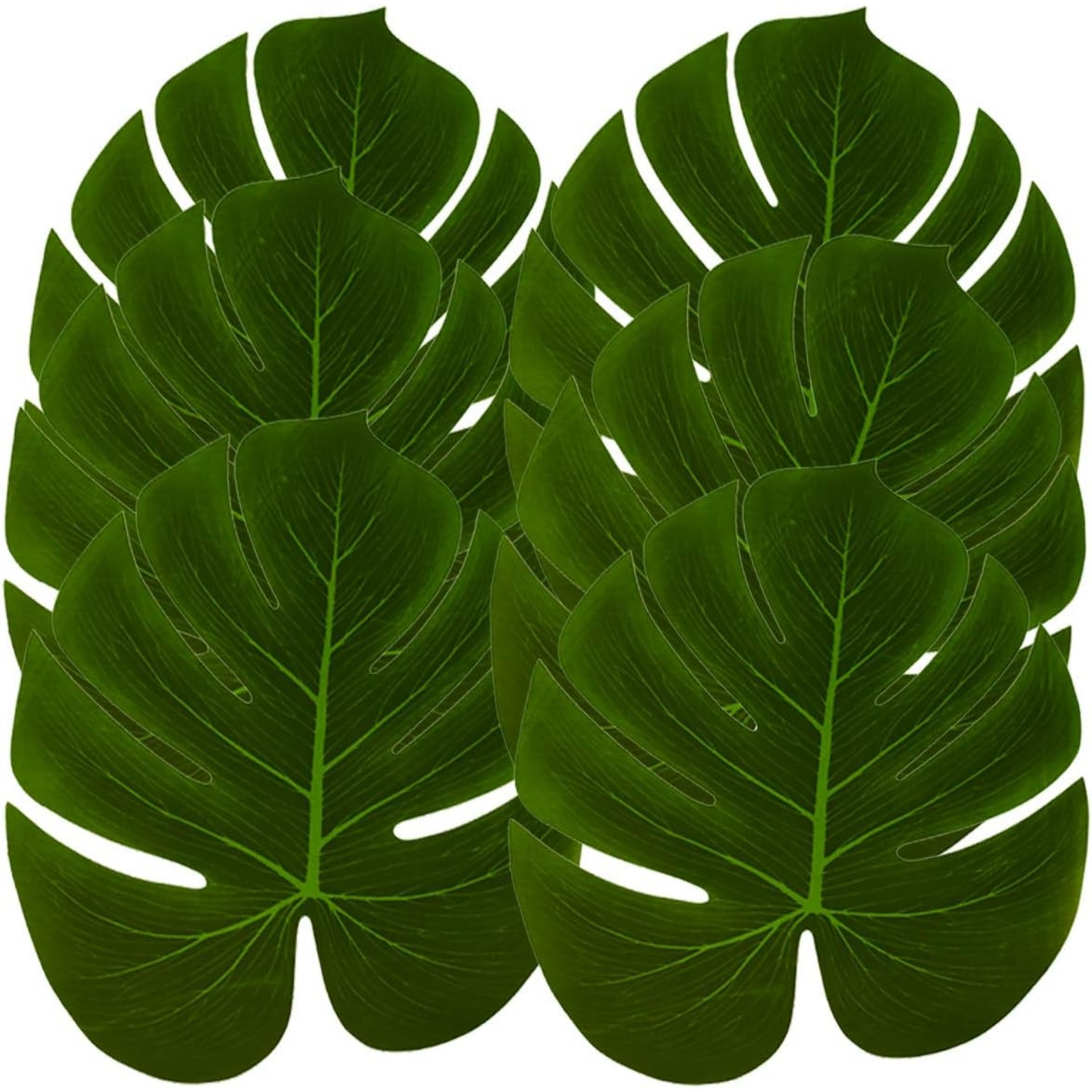 TEMU 15pcs Artificial Palm Leaves Large Palm Leaves For Hawaiian Luau Party Theme Party Birthday Table And Wall Decorations