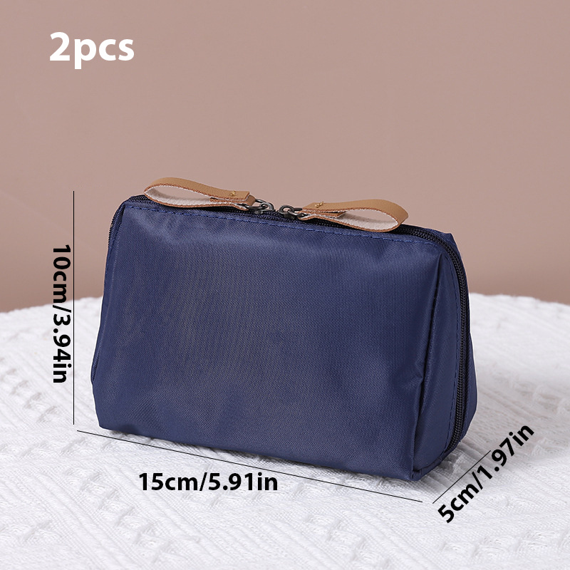 TEMU 2pcs Portable Makeup Bag, Daily Necessities Storage Bag, Men's And Women's Multi-functional Storage Bag