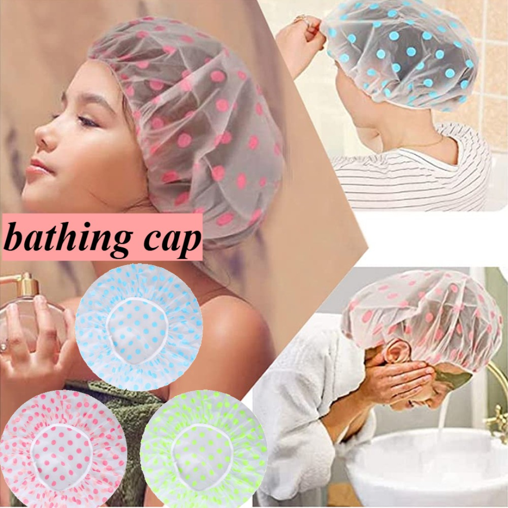 

1pc Reusable Plastic Shower Caps, Shower Caps Suitable For Cooking Makeup, Facial Care, Bathing Red