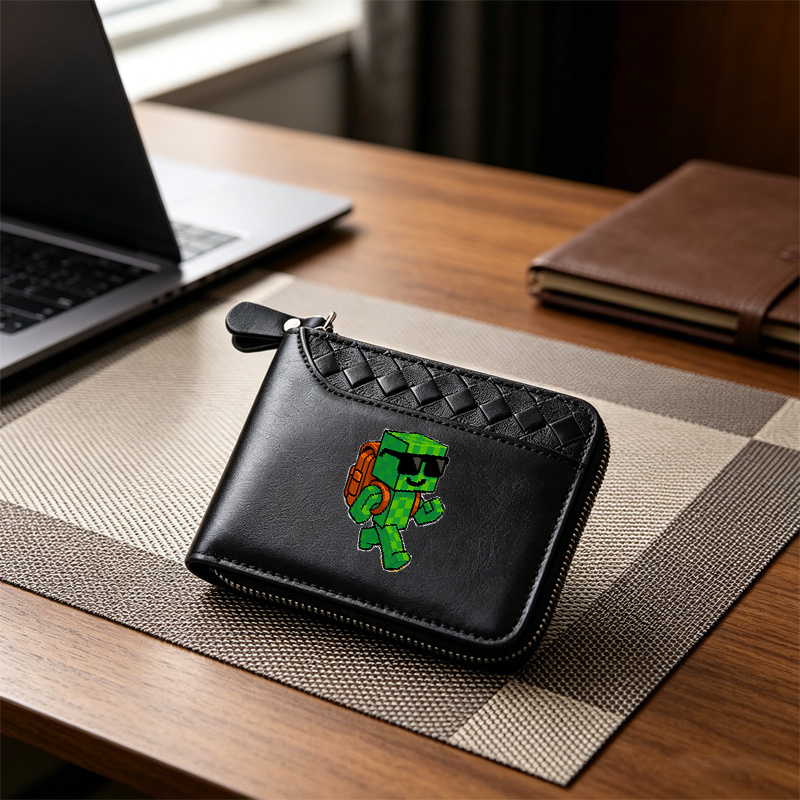 TEMU 1pc Style Pixel Character Unisex Wallet, Luxury Short Wallet, And Bi-fold Wallet—can Hold Keys, Bank Cards, And Credit Cards; Versatile And