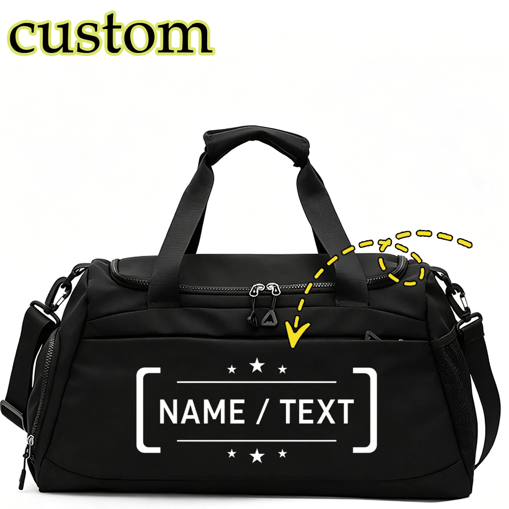 TEMU A Customizable Name Sports Duffel Bag, A Large-capacity Tote With Wet-dry Separation, Multifunctional And , Featuring A Separate Shoe