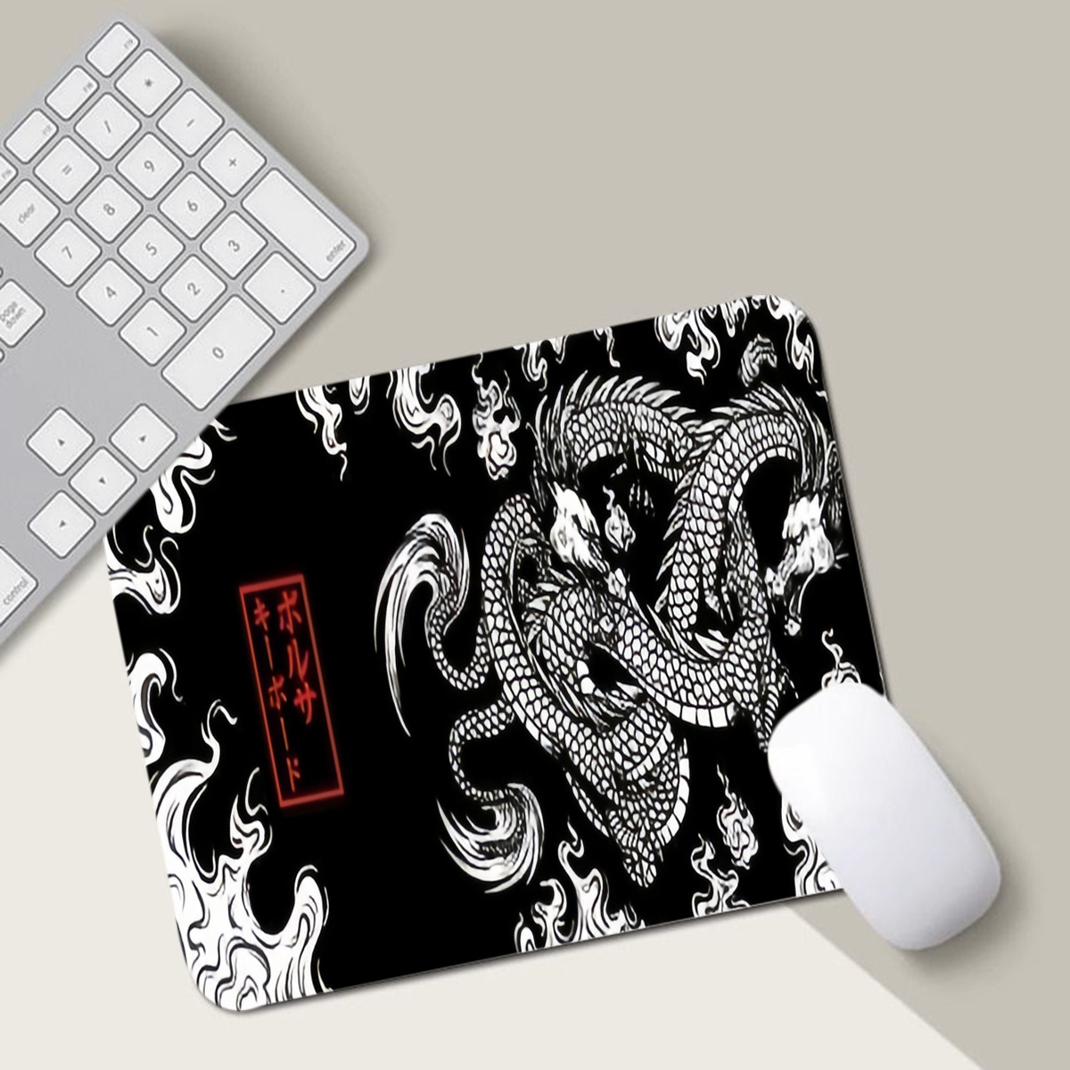 TEMU 1pc Dragon Mouse Pad Computer Desktop Long Mouse Pad Laptop Square Mouse Pad Office Non-slip Gaming Large Mouse Pad