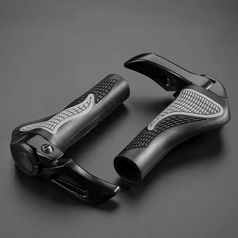 Itechjoy 1 Pair Mountain Bike Handlebar Grips| Lightweight, , , Aluminum Alloy Ends, Anti-slip& Shock-absorbing| Essential Mountain Biking, Trail Riding, And Daily Commuting