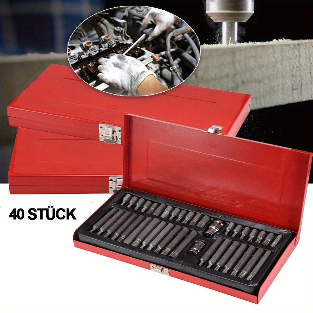 40pcs Set Of Star Batch Set, Auto Repair Tool, Screwdriver, Batch Head, Corner Plum , Hexagonal Socket Hardware Set