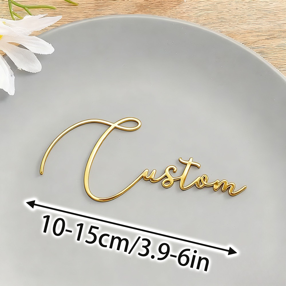 E-shop 1 Stück Personalisierte Namensschilder mit Namen & – Elegantes Namensschild geeignet für Hochzeiten, Geburtstage, Weihnachten, Valentinstag,
