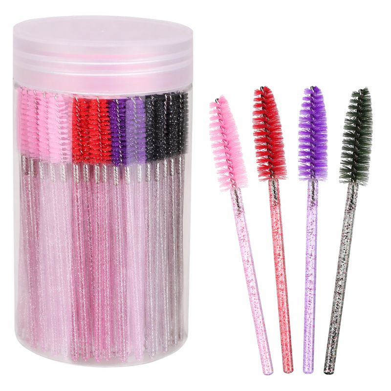 20pcs pack eyelash eyebrow spoolie brush set with nylon bristles palm handle mascara wands suitable for lash extensions brow shaping travel friendly for salon lash grooming for skin types