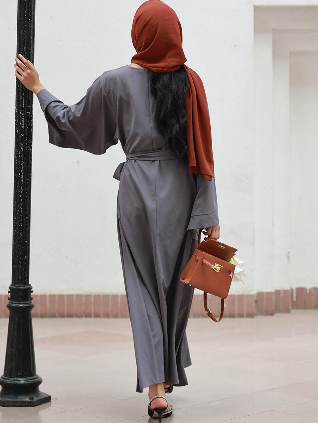 knee length dresses for ladies Long Flying Dress - Made-to-Measure Dress for Photoshoot | Lansy Plum / Length 178 inch (4.5 M)