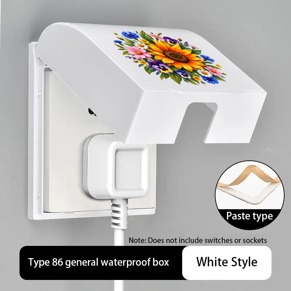 Sunflower Outlet Cover with Peel & Stick Adhesive