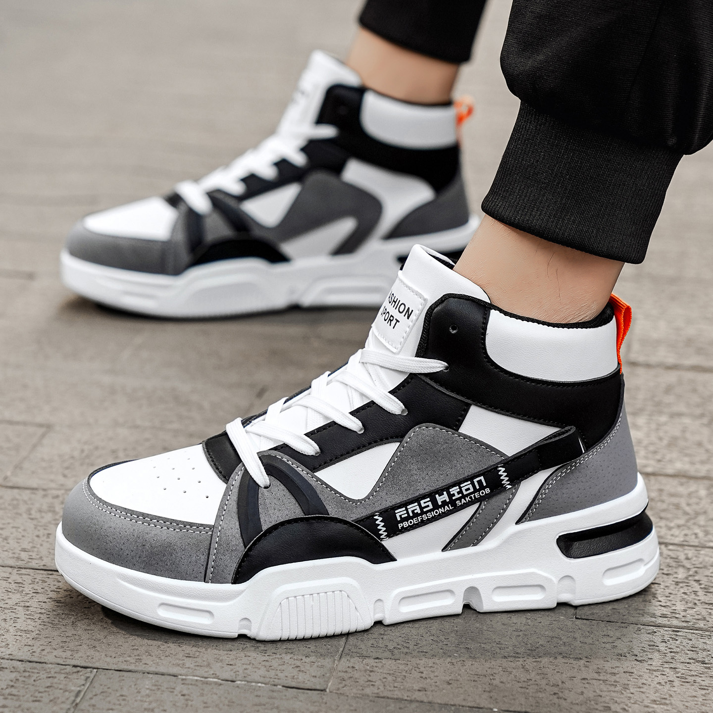 [Zapatillas deportivas] Botas de senderismo para hombre, nueva colección de primavera | Corte medio con cordones, suela gruesa, forro de tela, suela de PVC antideslizante y resistente a la abrasión, ideal para senderismo, camping y aventuras al aire libre en primavera