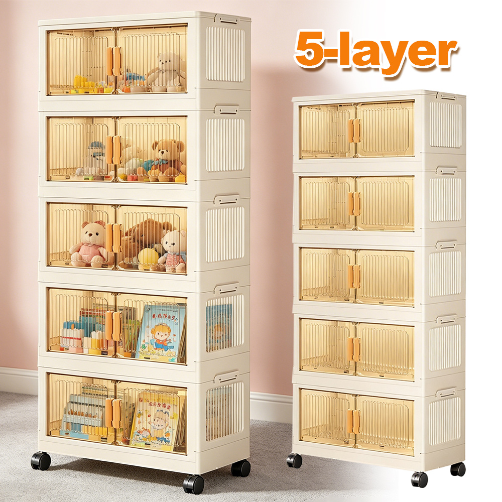 Image of 5-layer Stackable Wardrobe With Wheels And , Space Design, Suitable For , Each Floor Has An Independent Enclosed