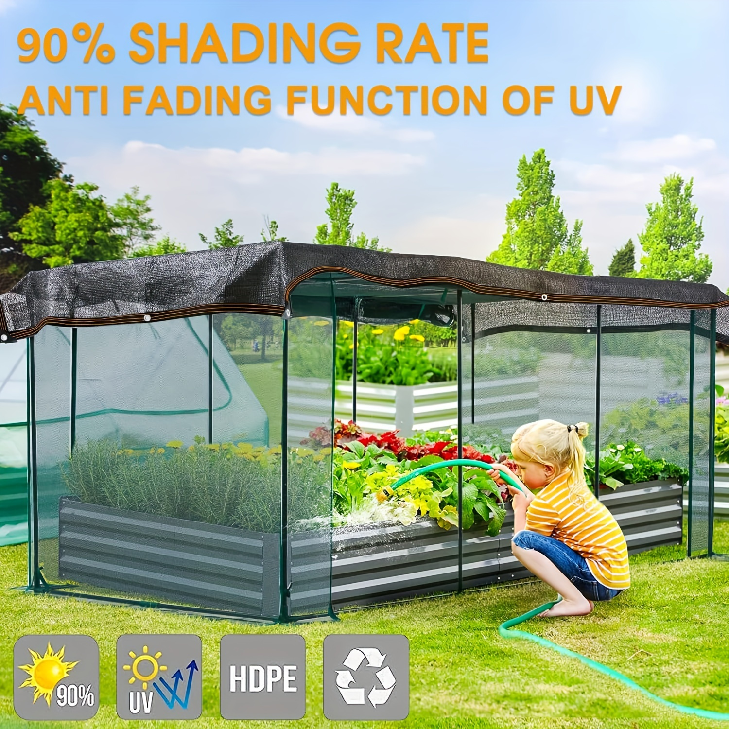 Square Shade Sails, UV Protection, Wind-Resistant Mesh Tents, Suitable for Outdoor Patios, Gardens, And Backyard Lawns, Providing Privacy And Shade, Ideal for Outdoor Activities And Gazebos.