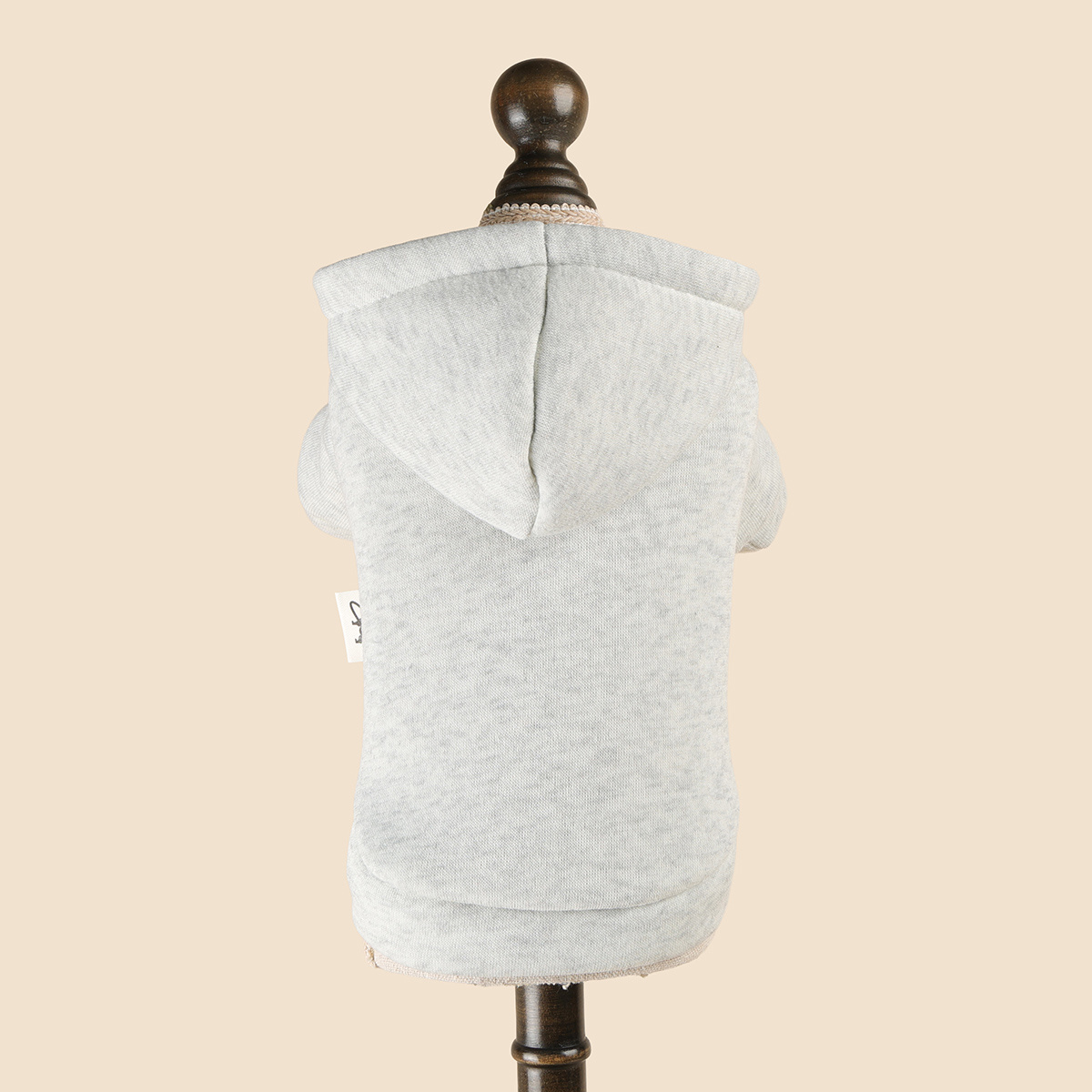 TEMU Felpa con cappuccio per animali domestici Light Board, abbigliamento per cani grigio chiaro con zip, morbida e delicata , cappotto caldo casual