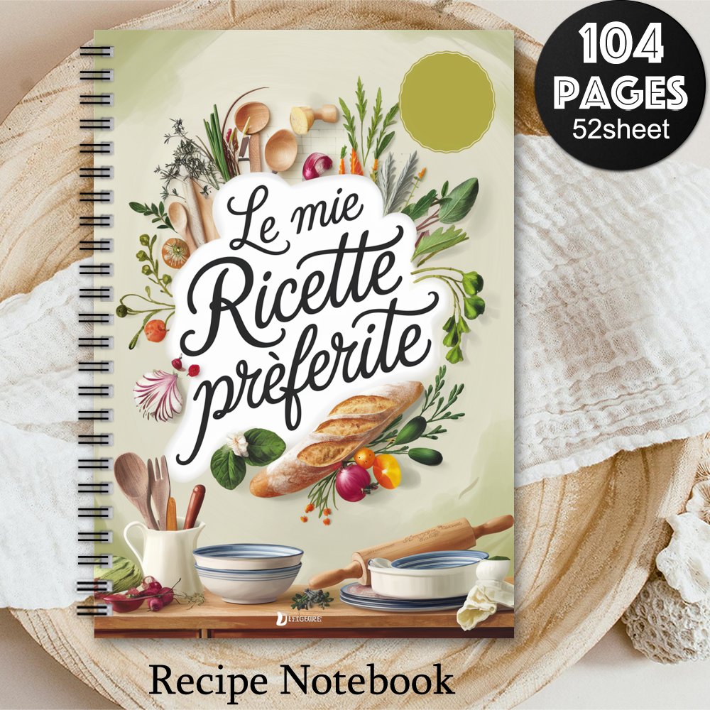 TEMU Humorous Recipe Notebook - Single Piece, Present From A Nutritious Recipe Organizer & Planner, Culinary Theme Featuring Vibrant Ingredients &