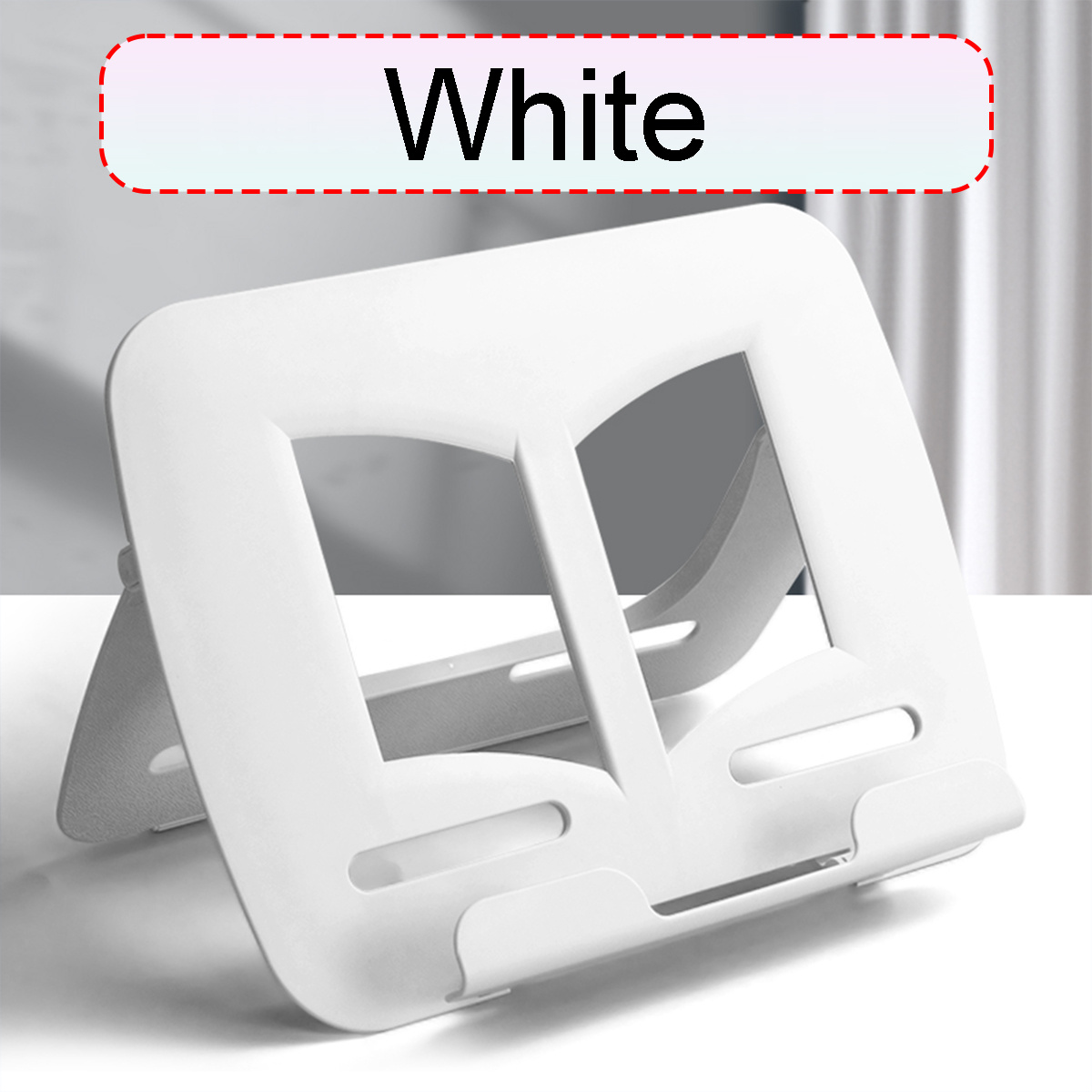 TEMU No-assembly Foldable Reading Stand, Desktop Book Holder, Reading Essential, Compatible With Books, Phones, Tablets, And Laptops, Universal For