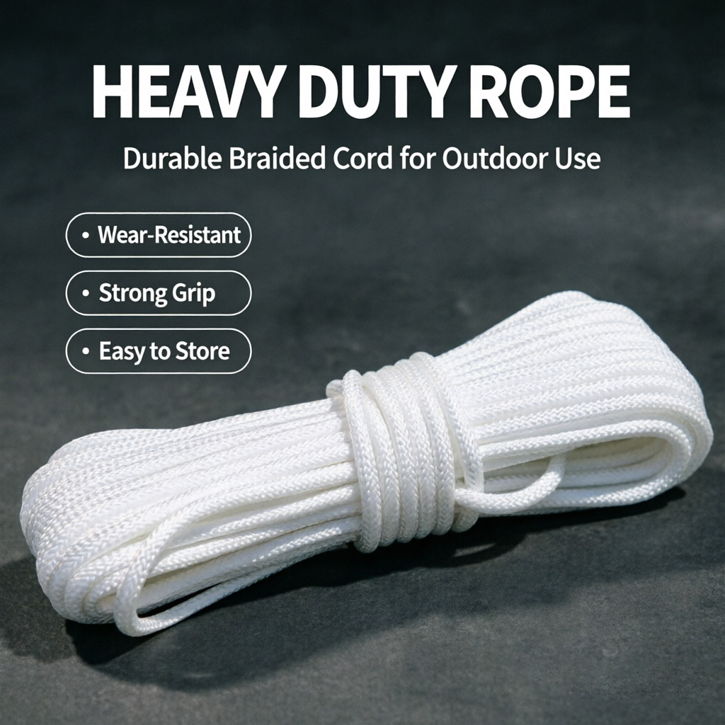 Nylon Braided Rope for Outdoor Use, Various Sizes