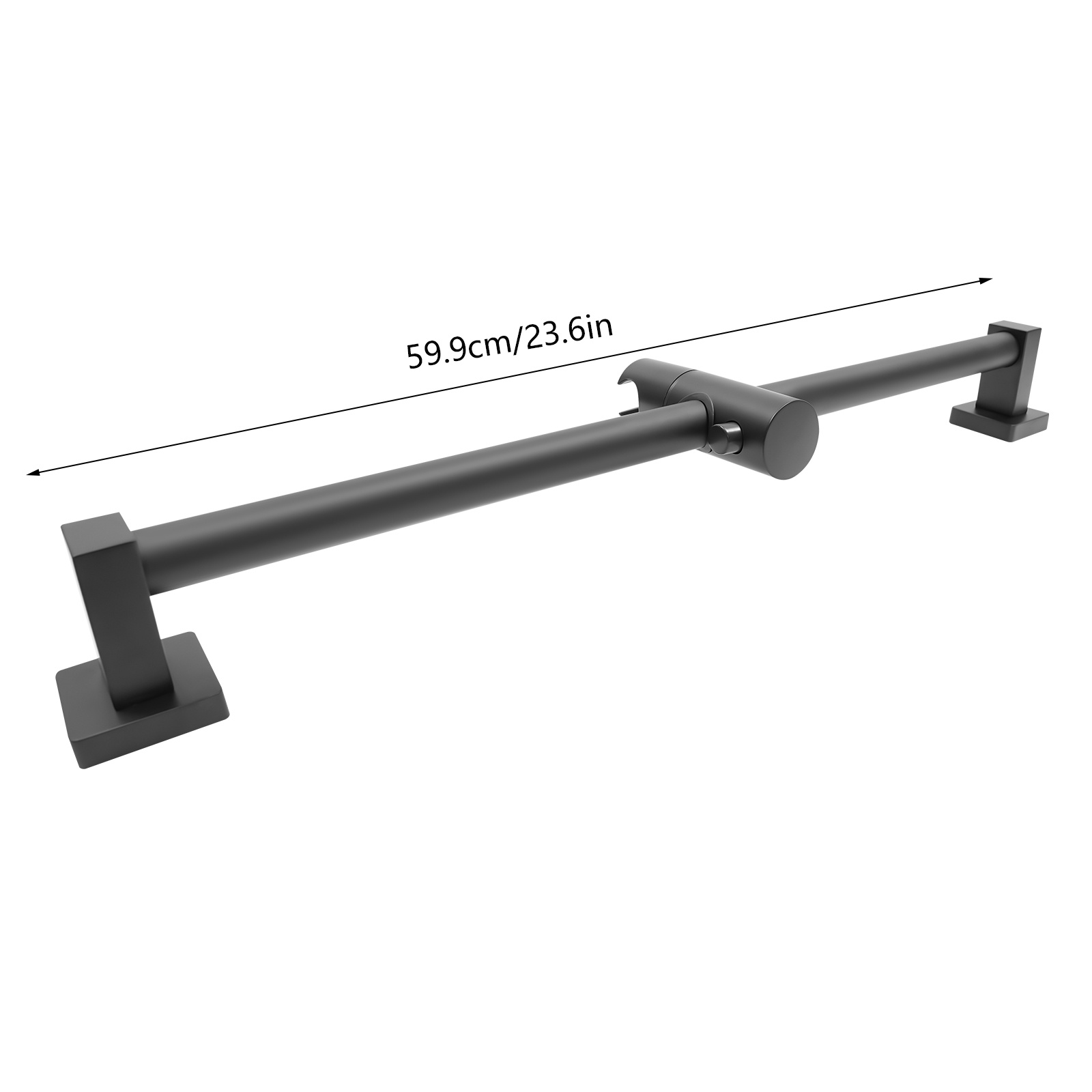 Image of Shower Rail, Adjustable Hand Shower Holder, Shower Slide Bar, Stainless Steel Shower Rail, Shower Holder, Modern Wall Mount For Shower, 60cm (black),for Shower Use Only