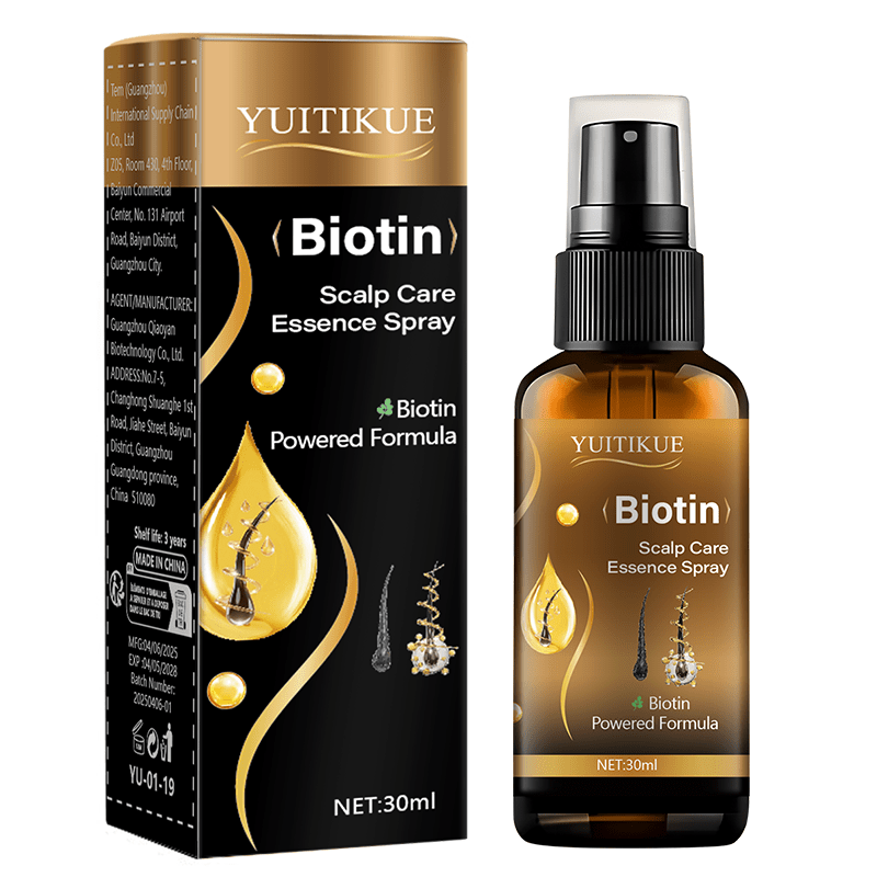 Image of 30ml Biotin Hair Contains Biotin, Ginger Extract, Grape Seed Oil. Suitable For Dry And Damaged Hair To Moisturize Hair Bundles, Scalp Massage Hair Oil, And Make Thicker