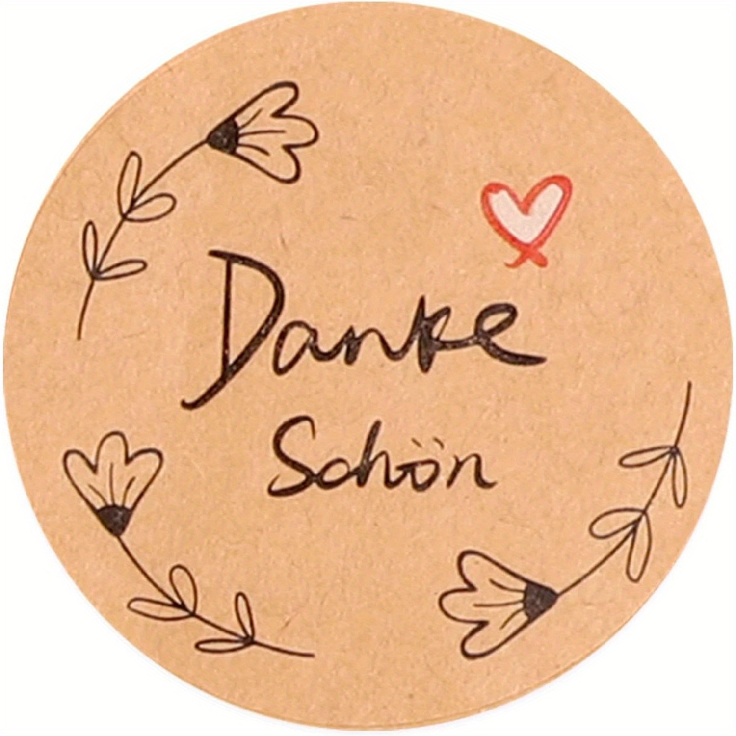 Image of Pack Of 500 Danke Schön, 2.5cm Stickers, Thank You Labels, Self-adhesive Thank You Stickers, German Paper Stickers, Wedding Thank You Stickers