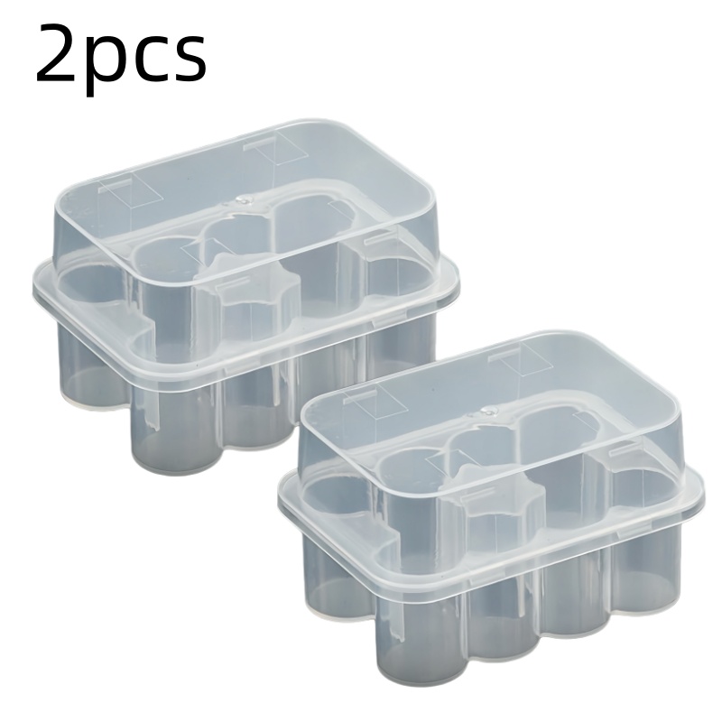 Image of 2pcs Transparent Peptide Refrigerator Set (bottles Not Included), A Total Of 20 Cells, 10 For 0.1oz Test Tube Racks, With A Semi-transparent Test Tube Storage Box, Suitable For Diabetes Care