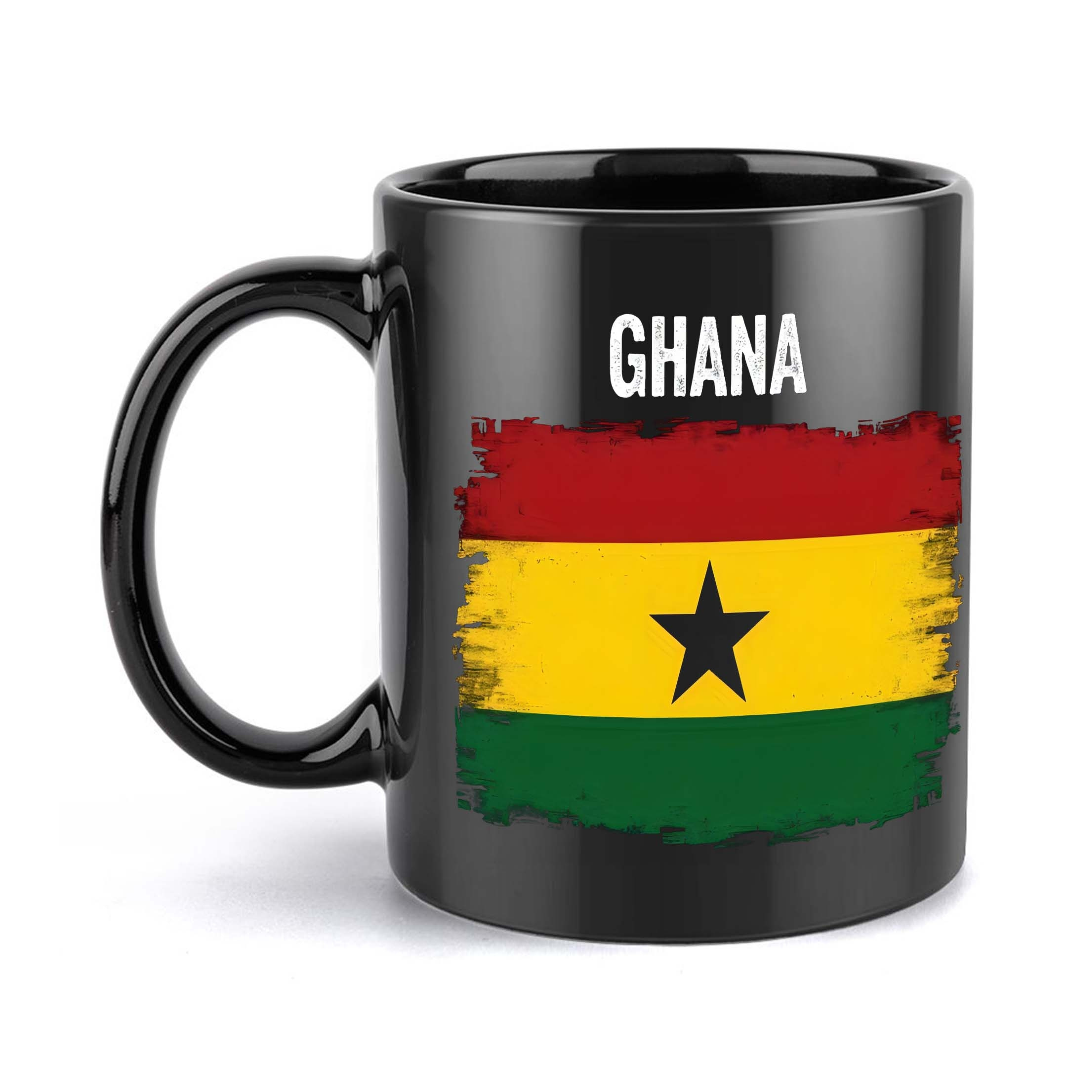 TEMU 1pc, Ghana Flag Mug, 11 Ounce, Holiday Gift, Birthday Present, Christmas Present, Summer Present