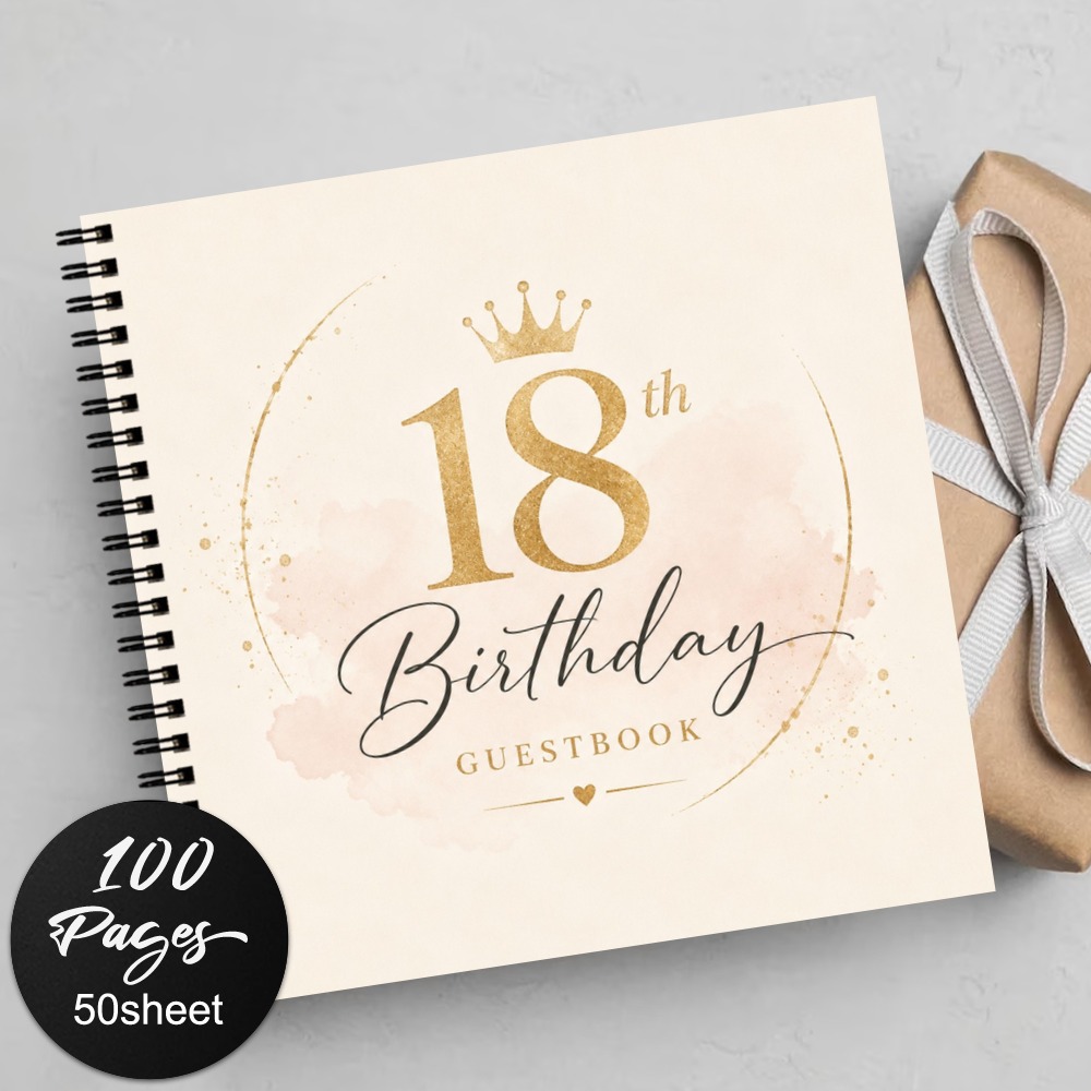 TEMU 1 pièce 'or élégant pour 18e anniversaire, convient pour , enterrements de vie de fille, remises de diplômes et fêtes - Livre de avec