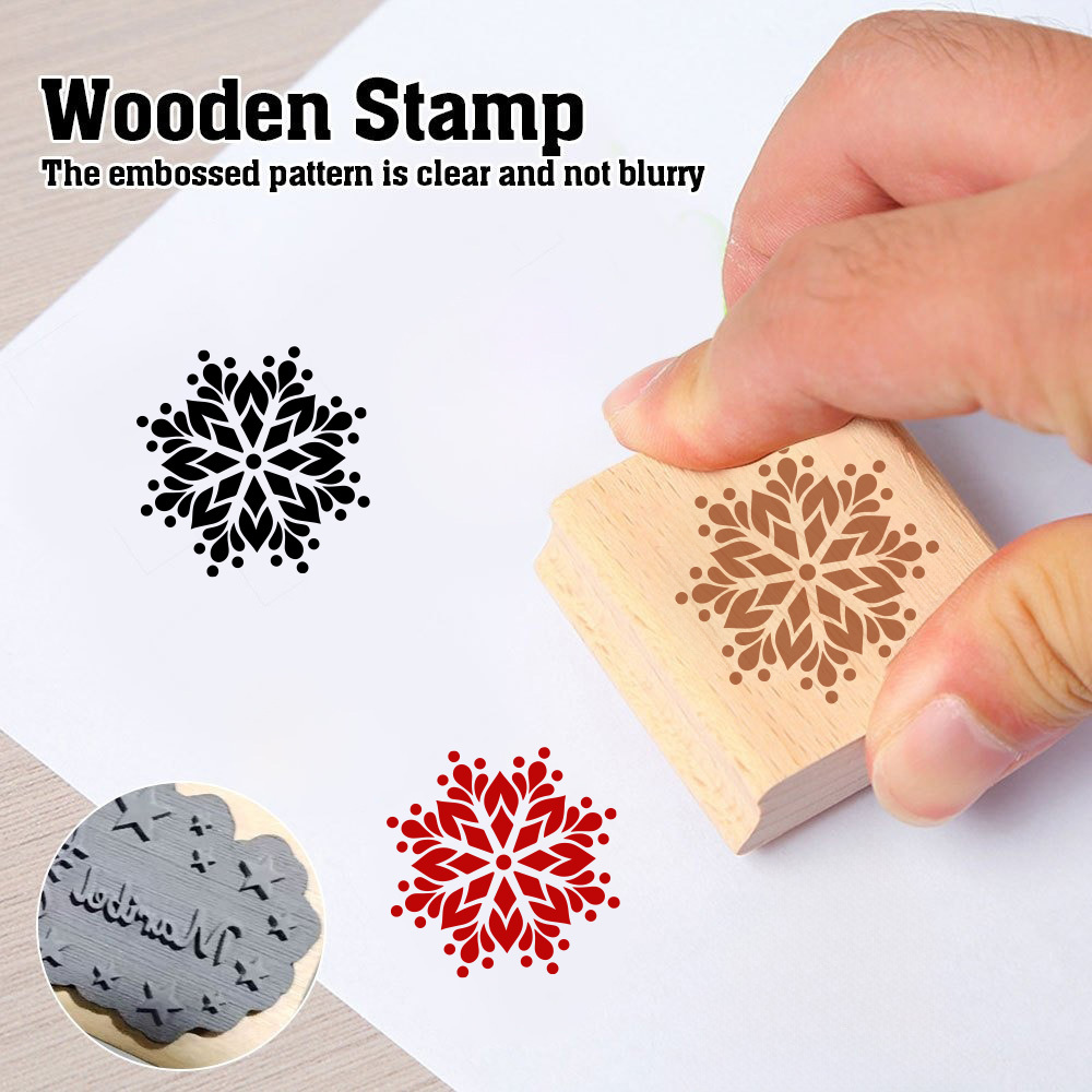 Vintage Symmetrical Mandala Wooden Stamp, Perfect for Stationery