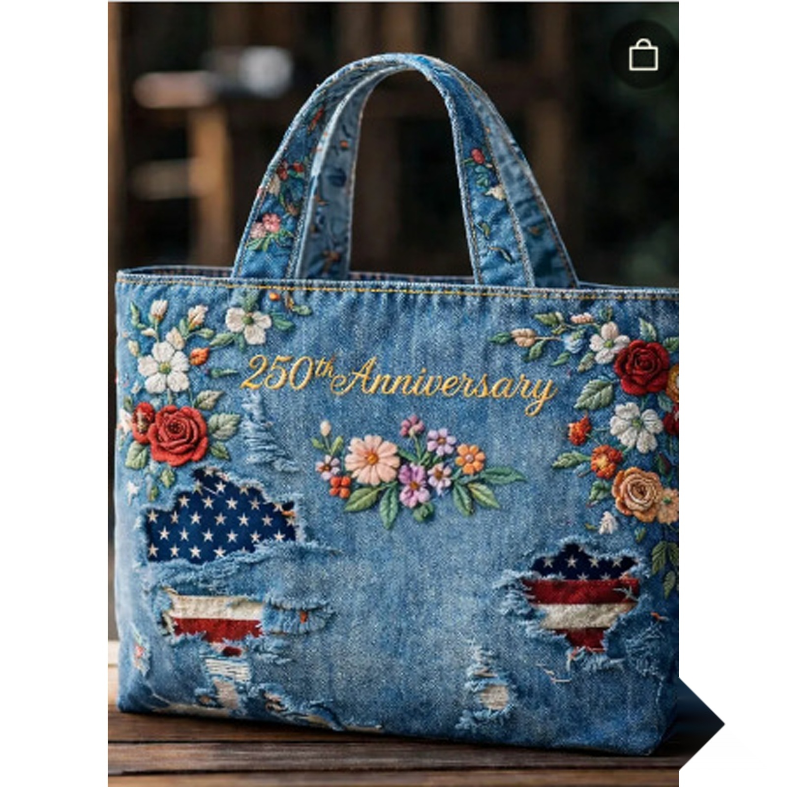 TEMU Bolso Tote Boho Bordado Floral | Patchwork de Americana Envejecida | Bolso de Espacioso | para Dar un Retro a tu Outfit Diario