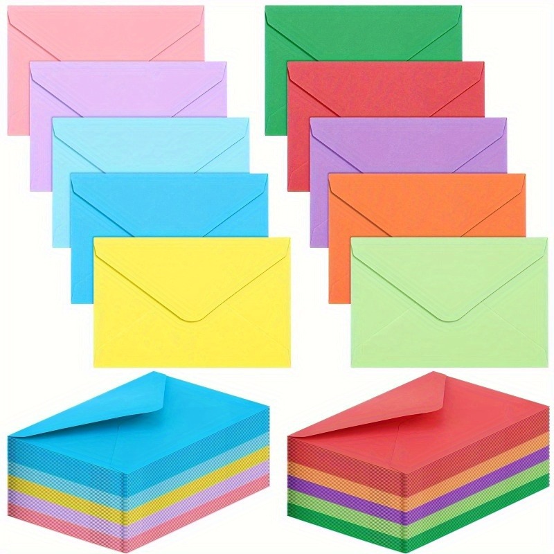 Image of 20/40/60pcs Mixed Color Random Envelopes For Gift Cards, Mini Self-adhesive Envelopes Suitable For Business Cards, Bank Cards, Greeting Cards