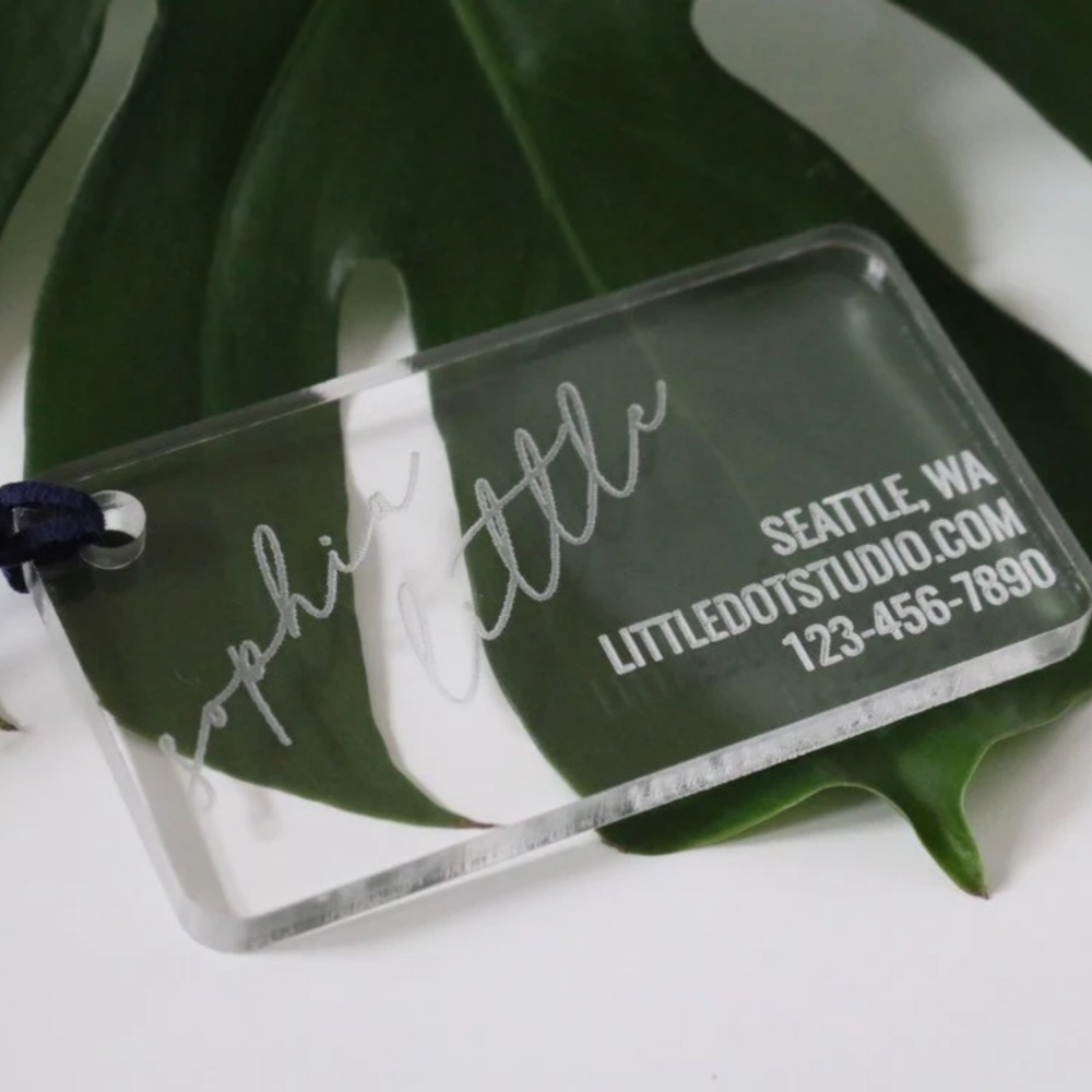 personalized acrylic luggage tag custom engraved bridesmaid Temu