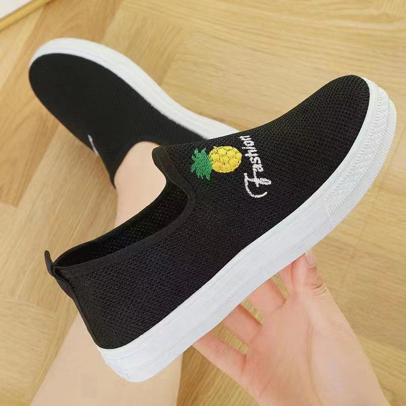 Womens Shoe Pineapple Slip On Shoes Womens Slip Casual Sneakers
