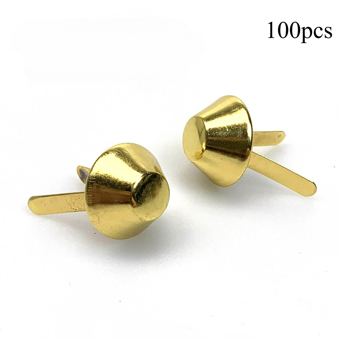 TEMU 2D Flat - 100 a forma di piede di fungo , testine piatte adatte per la lavorazione del cuoio, creazione di borse e borsette, realizzazione di