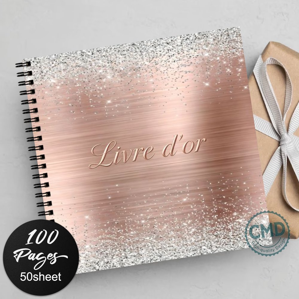 TEMU 1 pièce CMD 1 pièce 'or d'invités à paillettes or rose, convient pour , anniversaires, enterrements de vie de fille - Lettrage doré élégant et