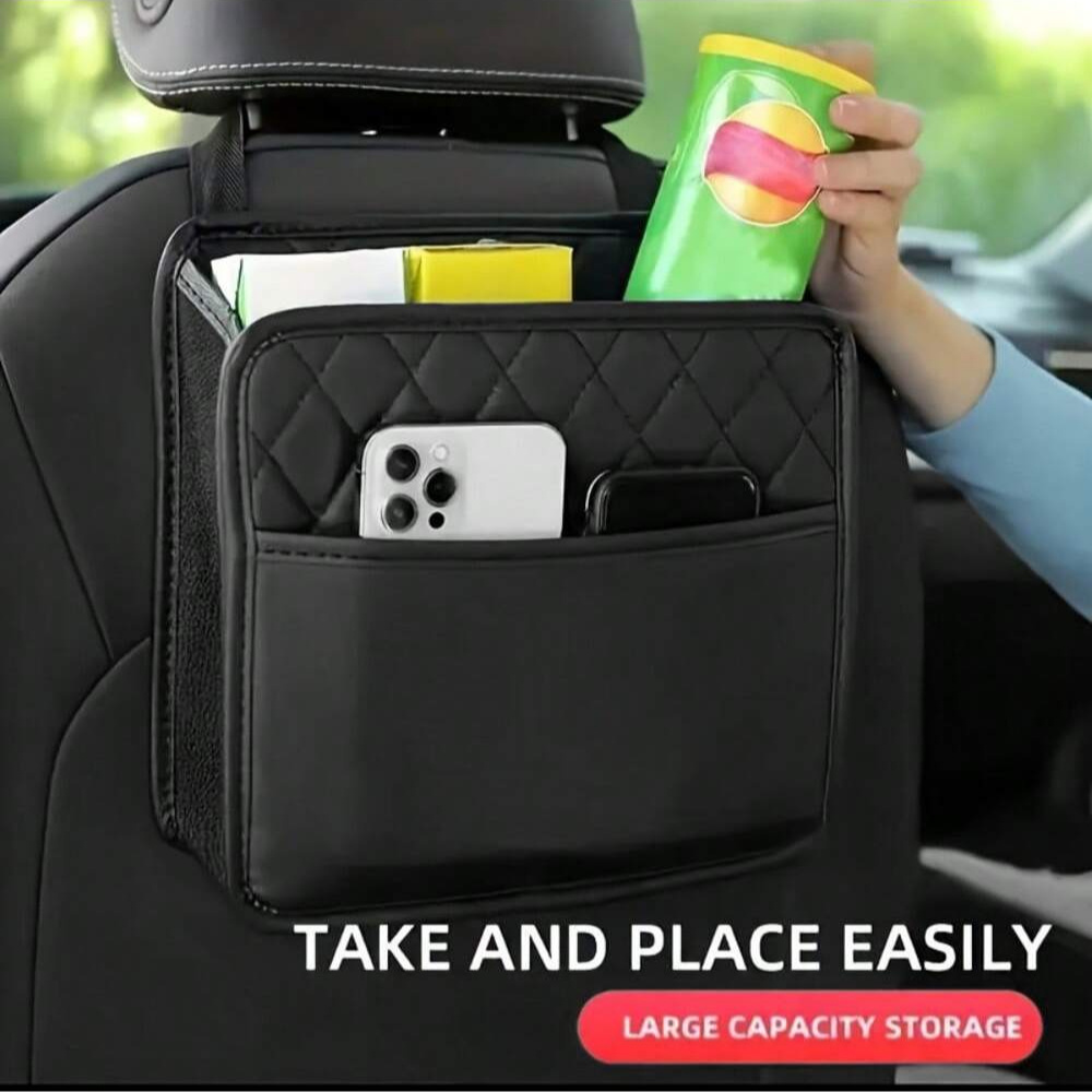 

Back Seat Car Organizer And Storage, Car Seat Back Hanging Bag Car Document Holder, Multi-pocket Bottle Bag Storage Box - Organized And Clean