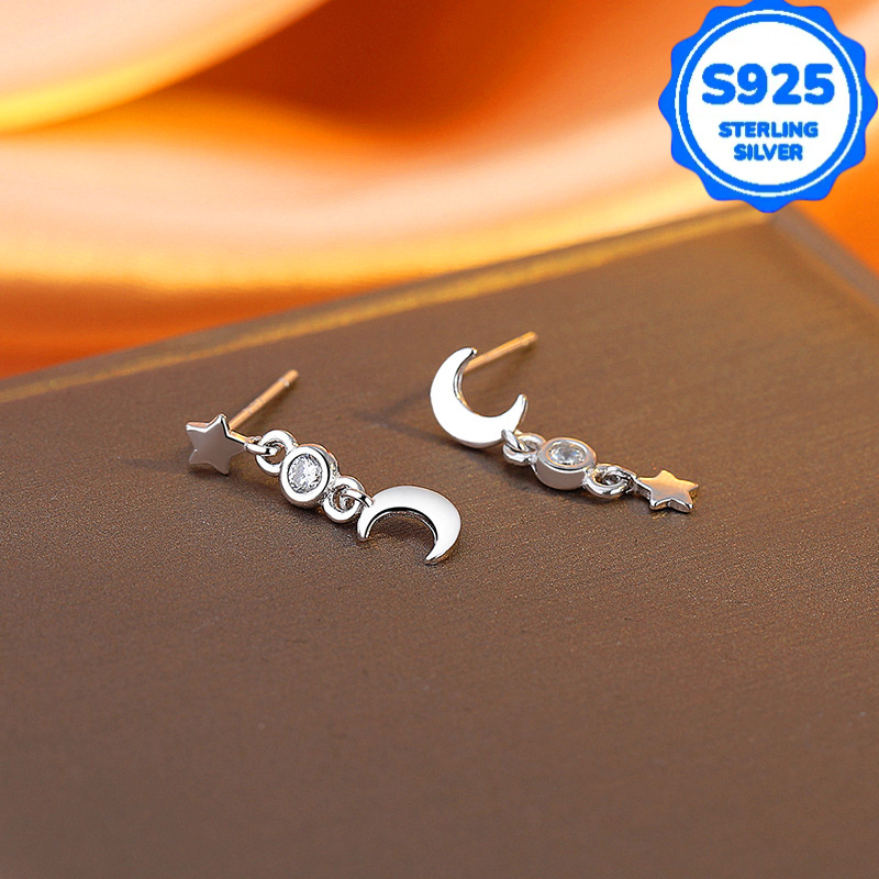 2 Women'S Earrings Hypoallergenic 925 Sterling Silver Stylish Spring Summer