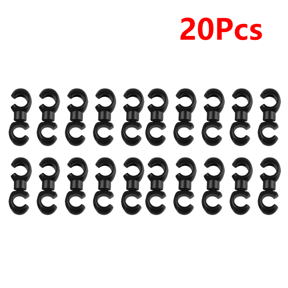 Image of 20pcs/set Bike Cross Line Clips Bicycle Brake Gear Cable S Style Clips Cycling Replacement Parts Bicycle Collector Adaptor Variable Tube Brake Tubing S