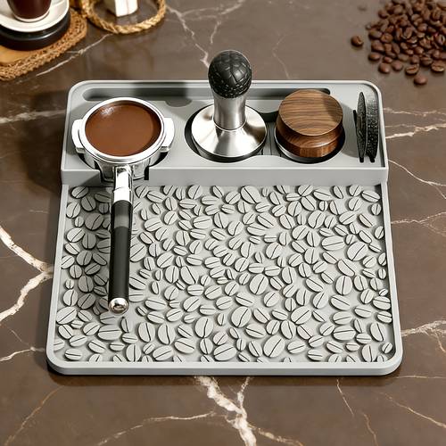 1pc coffee shop tamping mat coffee tamping mat accessory set non slip espresso tamping mat stand corner anti slip mat high quality heat resistant coffee tamping platform barista specific espresso accessory tool