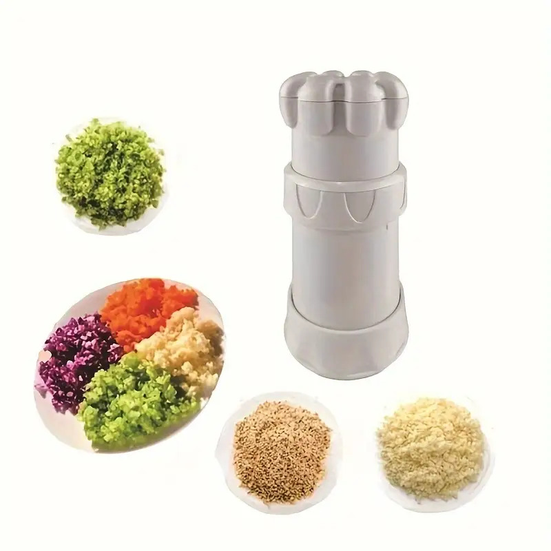 5-in-1 Heavy-Duty Garlic Press with Stainless Steel Blades and Ergonomic Handle - 5-in-1 Multi-Functional Food Processor for Crushing, Chopping, Peeling, Mincing, and Blending - Dishwasher Safe, Space-Saving Design with Ergonomic Lever System